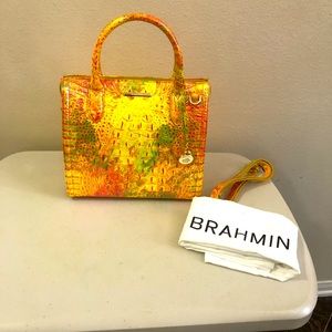 BRAHMIN SMALL CAROLINE Satchel Spritz Melbourne Leather